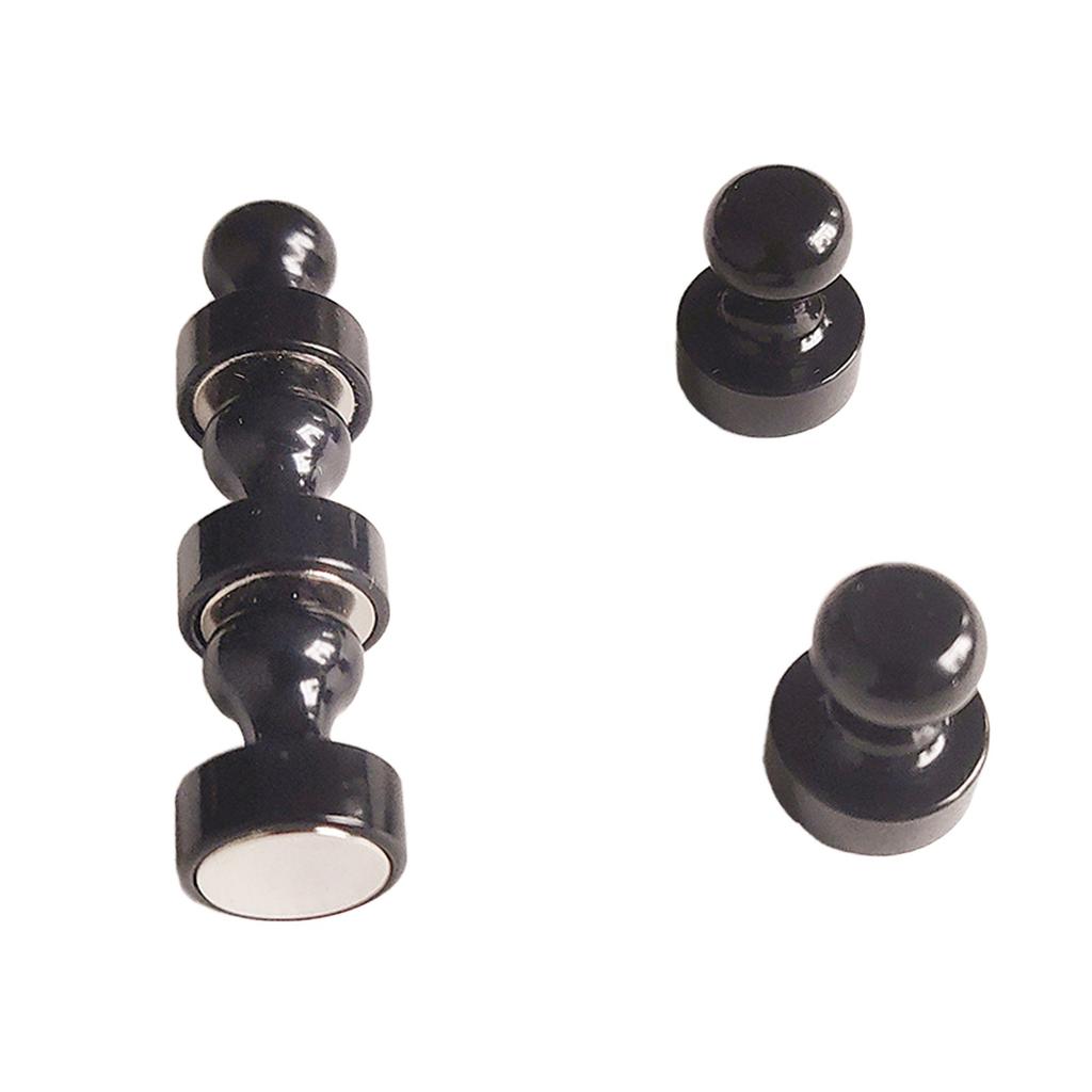Starke Magnetnägel, Reißnägel, Magnete, Lehr- und kreisförmige magnetische Komponenten, Metallfarbene magnetische Anziehung, Magnetstein-Spielzeug 12 Stück
