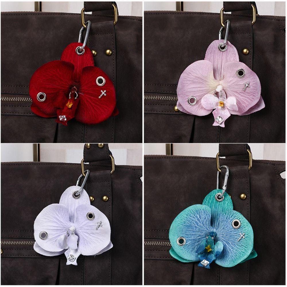 Simulation Flower Backpack Pendant Handmade Flower Keyring Romantic Bag Charms