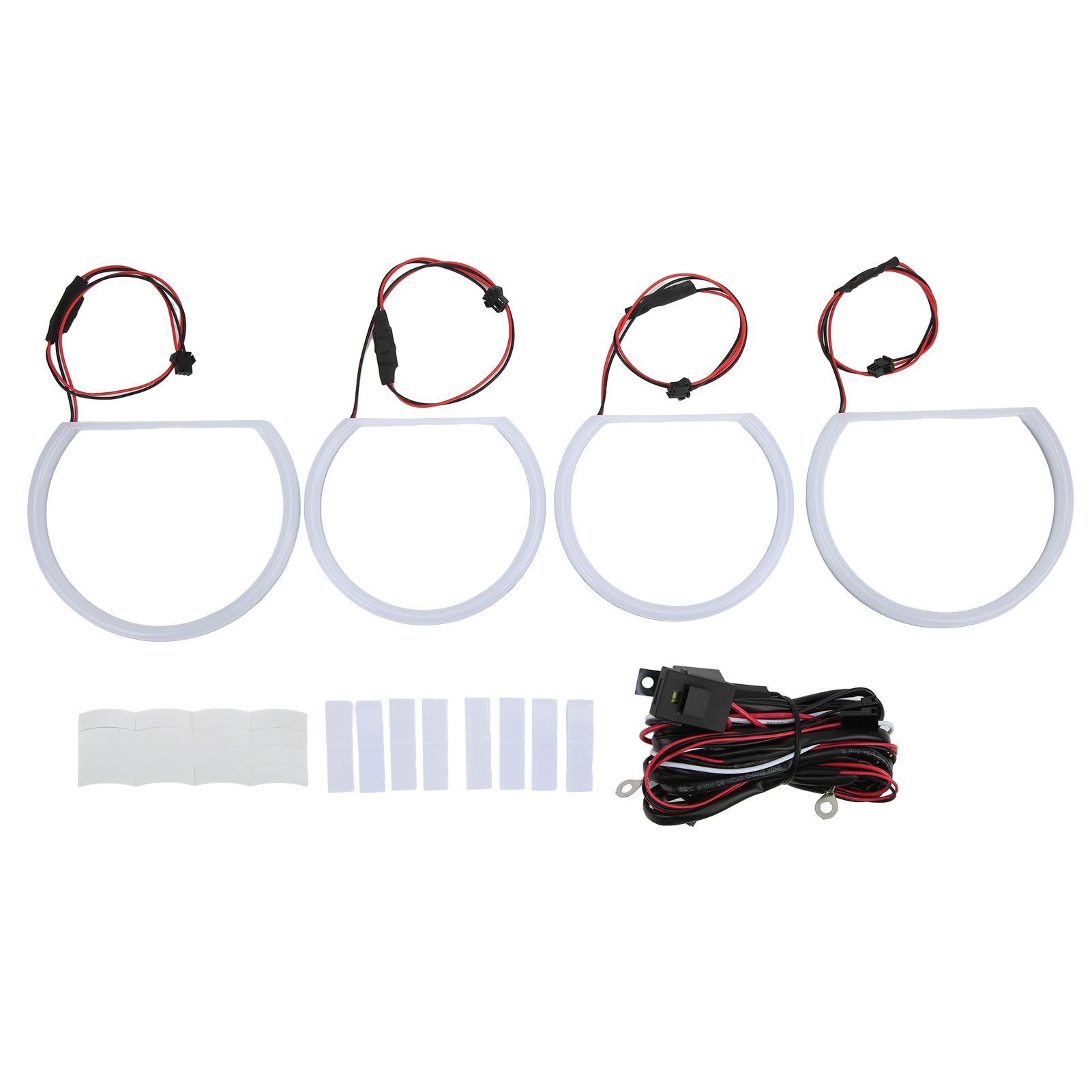 Kit Luci Anelli Halo Angel Eyes LED Luce Bianca Modifica Auto Sostituzione per E90 E91 E46