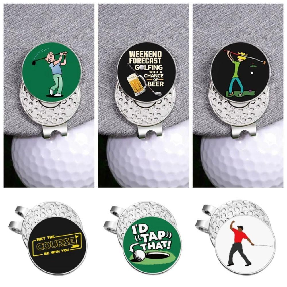 Magnetic Golf Ball Marker Position Marker Golf Cap Clips Funny Golf Hat Clips  Men Women
