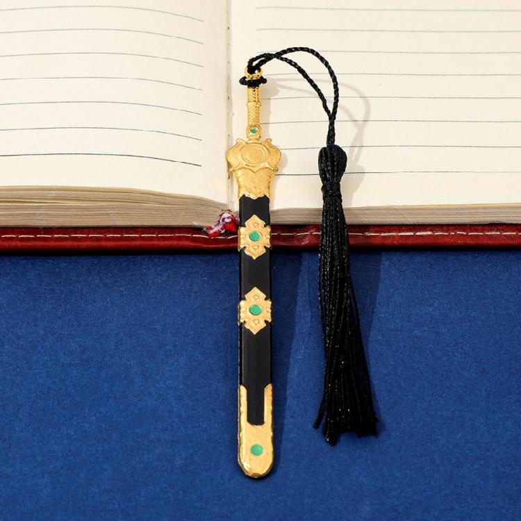 Swords Design Alloy Bookmarks With Decorative Tassels Martial Arts Inspired Metal Lightweight Book Marker