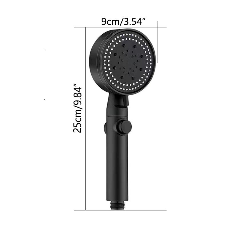 Neuer Duschkopf mit 5 einstellbaren Modi, wassersparende Hochdruckdusche, One-Key-Stopp-Wassermassage, Öko-Dusche, Badezimmerzubehör