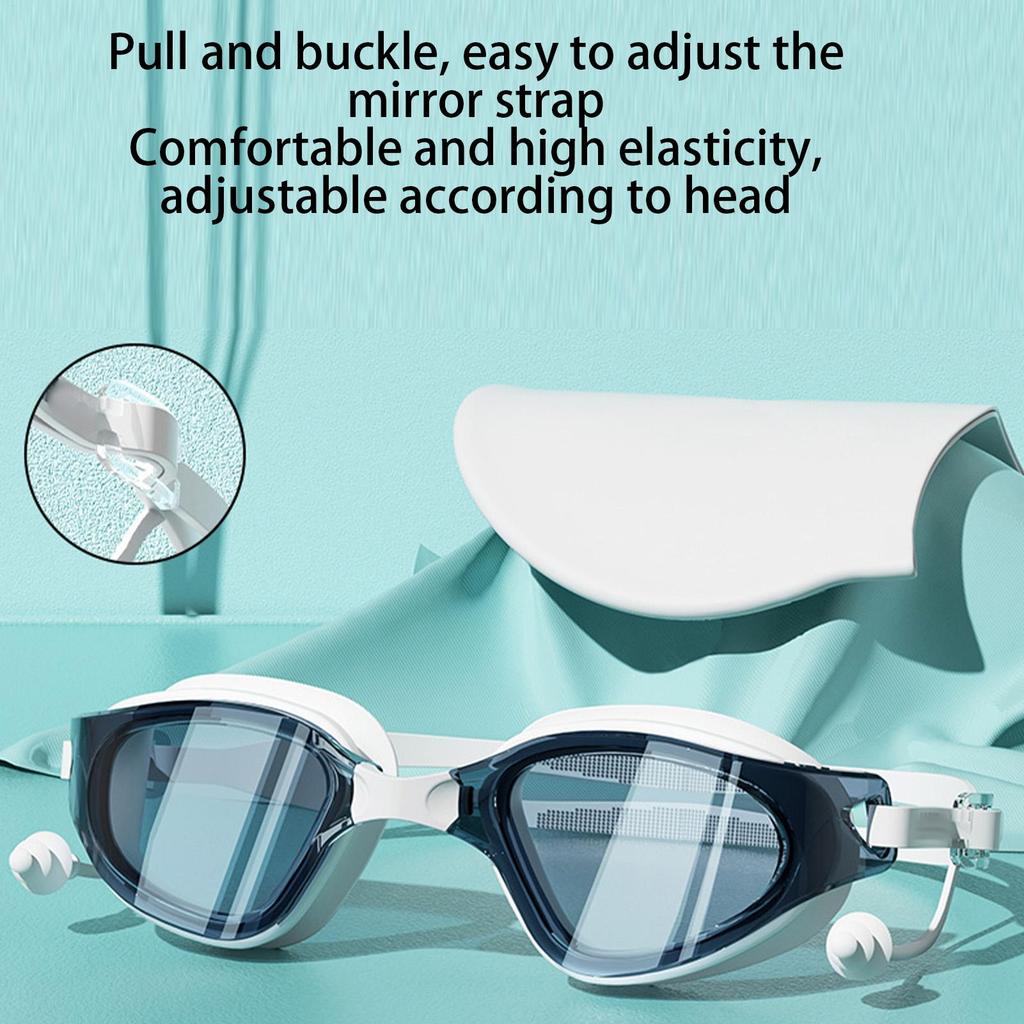 Swim Goggles Adult Leakproof Comfortable Anti Fog Swimming Goggles With Cap For Women Boys Girls Youth Teens Husband Son