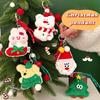 Sevimli Çizgi Film Peluş Noel Bebek Kolye Anahtarlık Kawaii Doldurulmuş Bebek Sırt Çantası Kolye Dekorasyon Aksesuarları Noel Hediyesi