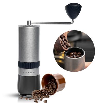 Manuelle Kaffeemühle CNC Edelstahl Hand Kaffeemühle 5 Einstellbare Einstellungen Tragbare Hand