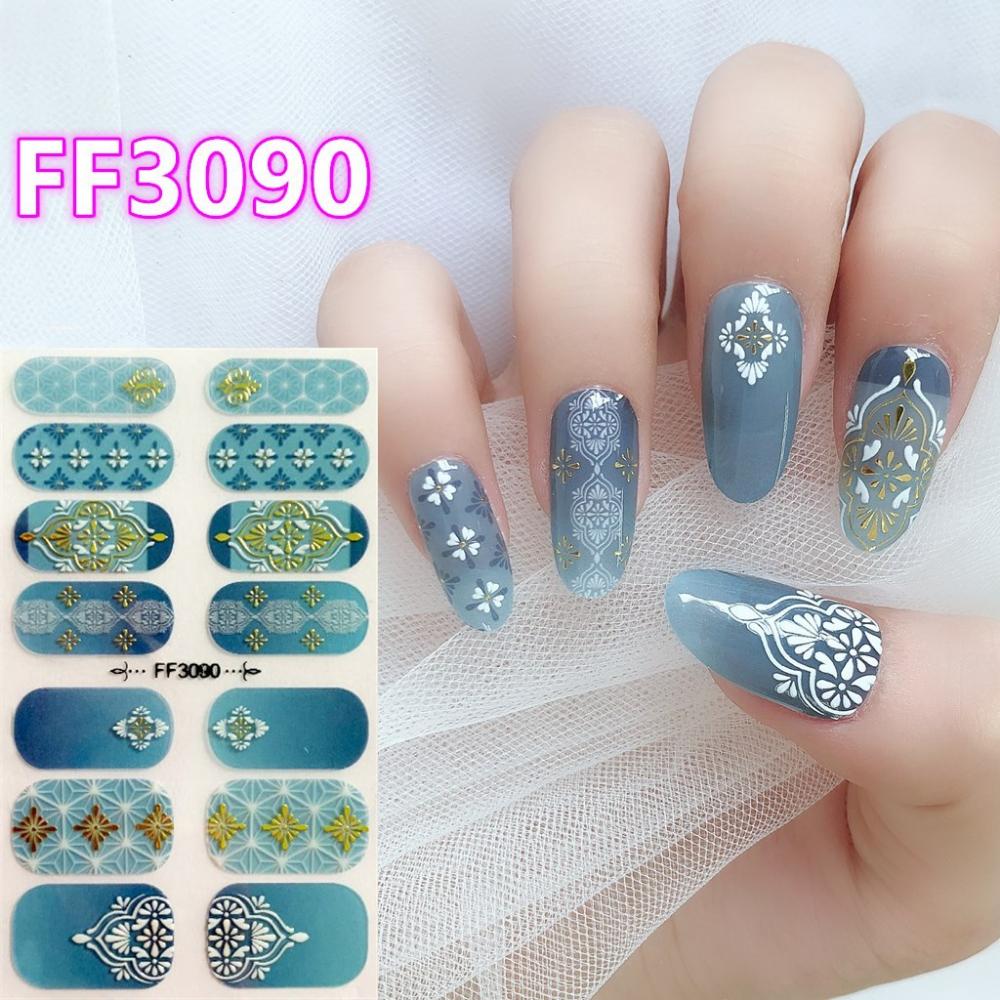 Three-dimensional Waterproof No-bake Nail Polish Film Full Sticker Spring and Summer Nail Film Paper Nail Film Paper