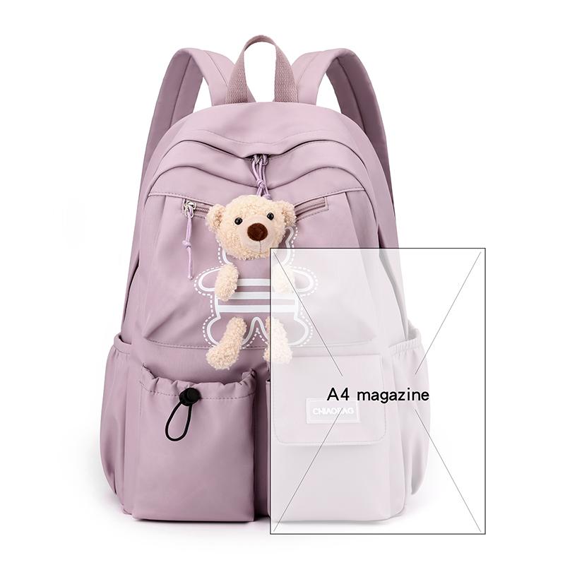 Schoolbag Female Primary School Student Lightweight Backpack Cute Bear Backpack AVE