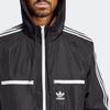 Adidas Originals Trefoil Logo Print Hooded Drawstring Jacket Men Outerwear Black HS2066