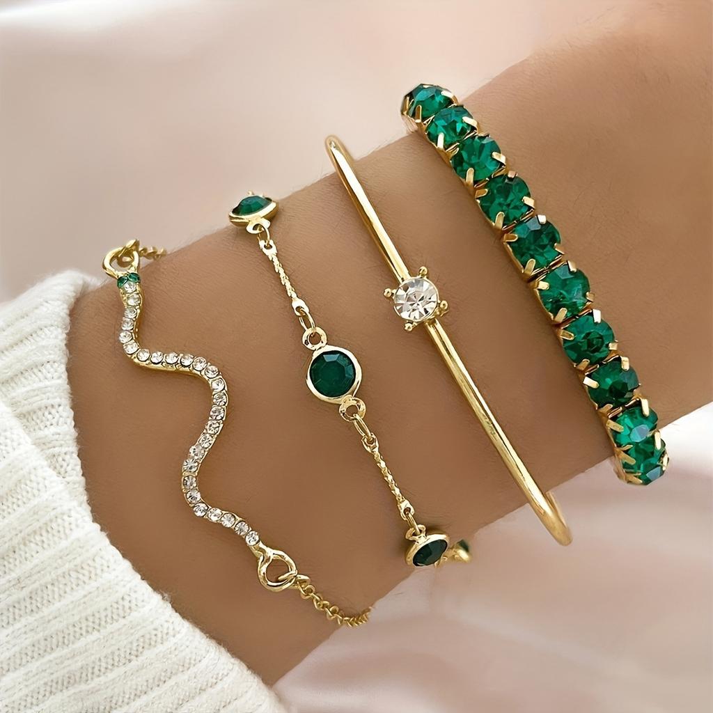 7Pcs Stainless Steel Gold Color Open Bangles For Women Vintage Design Geometric Star Heart Twist Bracelets Party Wedding Jewelry