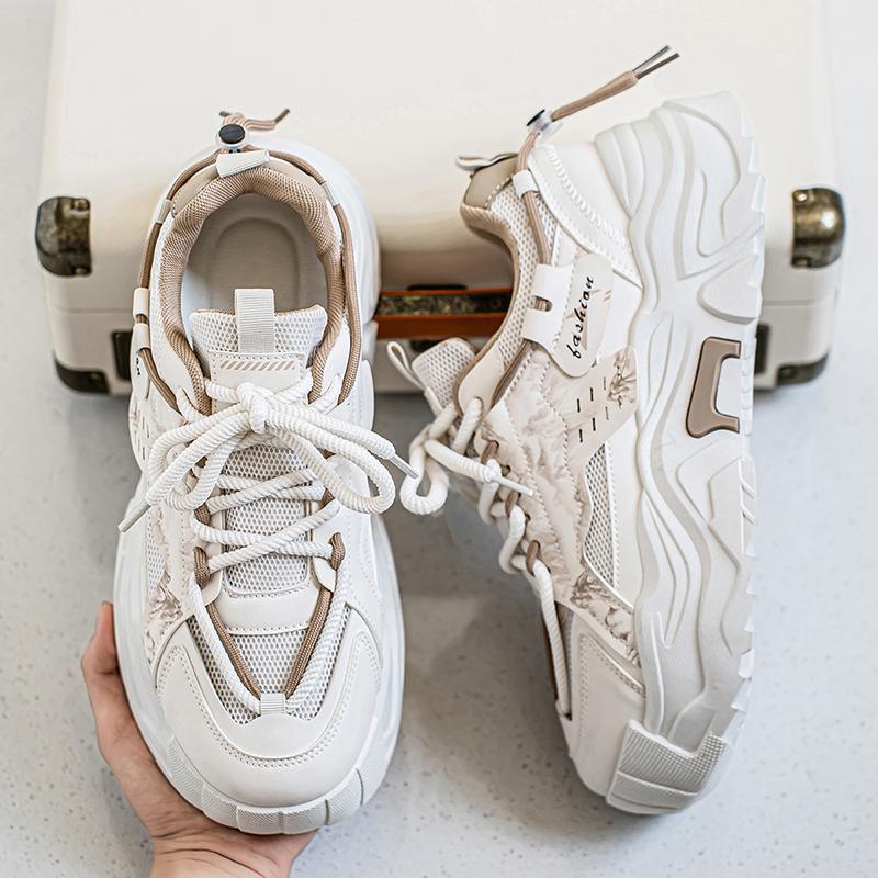 New Fashion Men 's Four Seasons Comfortable Thick Sole Shoes Students BoysTrending Soft Sole Breathable Casual Running Sneakers