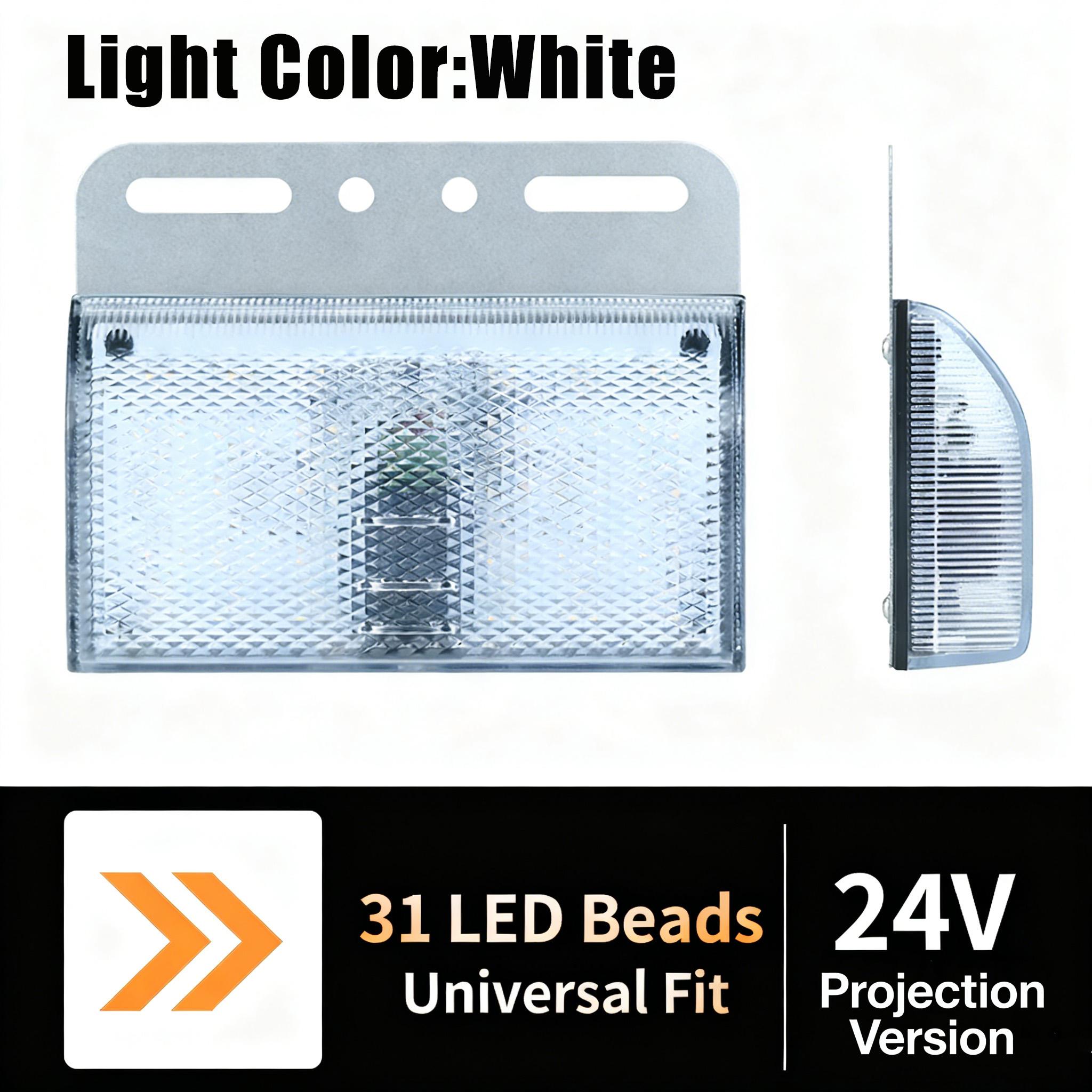 

12V-24V 31LED Side Indicator Lights Turn Singal Light DC Truck LED Side Marker Bulb Truck Accessorie for Trailer BUS Van Caravan