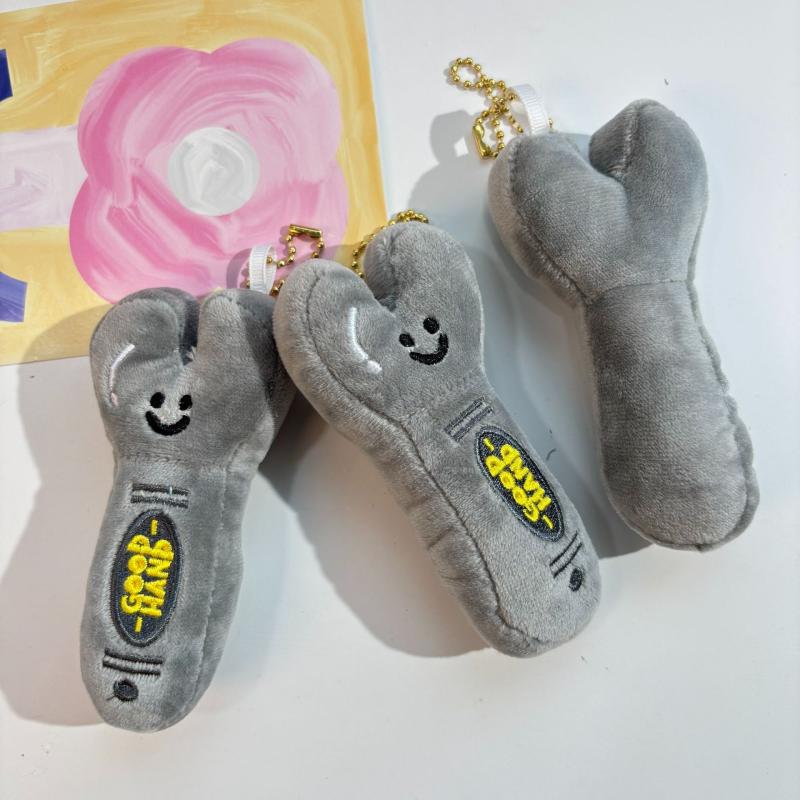 Wrench Plush Toy Keychain Cartoon Tool Soft Stuffed Doll Pendant Car Key Ring Backpack Bag Decor Kid Gift