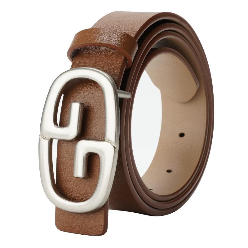 Belts for Women's Fashionable Dresses for Decoration Thin Belts  Versatile New Style Skirts  Smooth Buckles for Women's Trousers