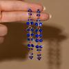 Cross Border New Irregular Round Rhinestone Tassel Earrings French Light Luxury Earrings High-end Minimalist Commuting