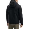 FILA Official Cotton Jacket 2024 Spring New Simple Snowy Cotton Warm Casual Hooded Coat Men Jackets Black F11M412901F-BK