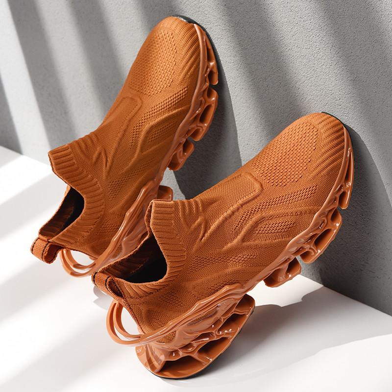 Bequeme, rutschfeste Freizeit-Sportschuhe für Herren im neuen Stil, leichte, atmungsaktive, gestrickte Laufsneaker