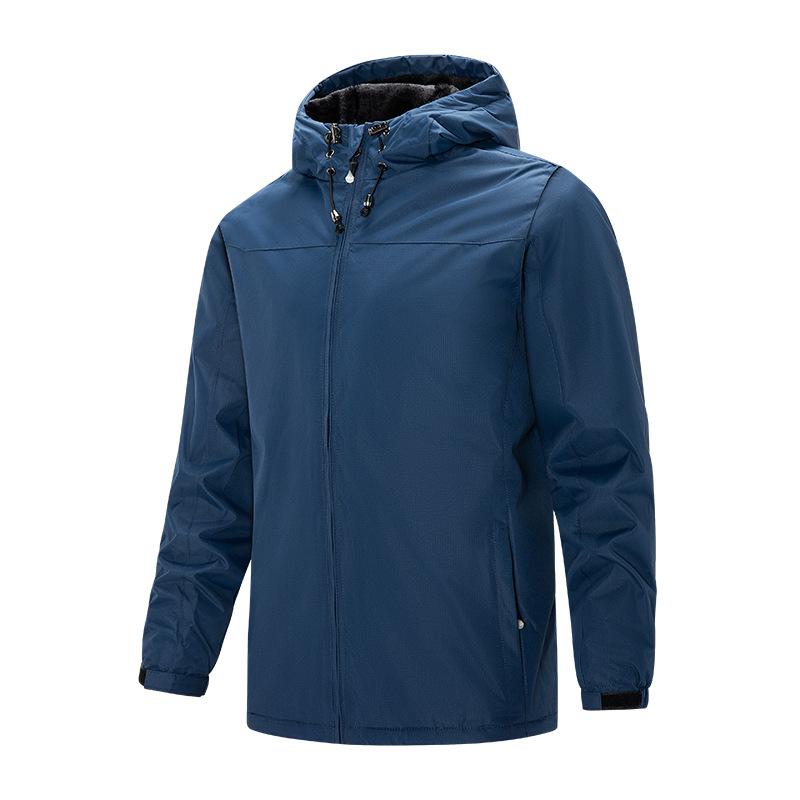 Autumn and Winter Thick Storm Jacket Male Couple Outdoor Sports Leisure Hooded Three-dimensional Fashion Coat Male Mountaineering Coat