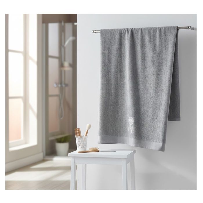 Serviette de toilette 90 x 150 cm Attrape Reves Gris