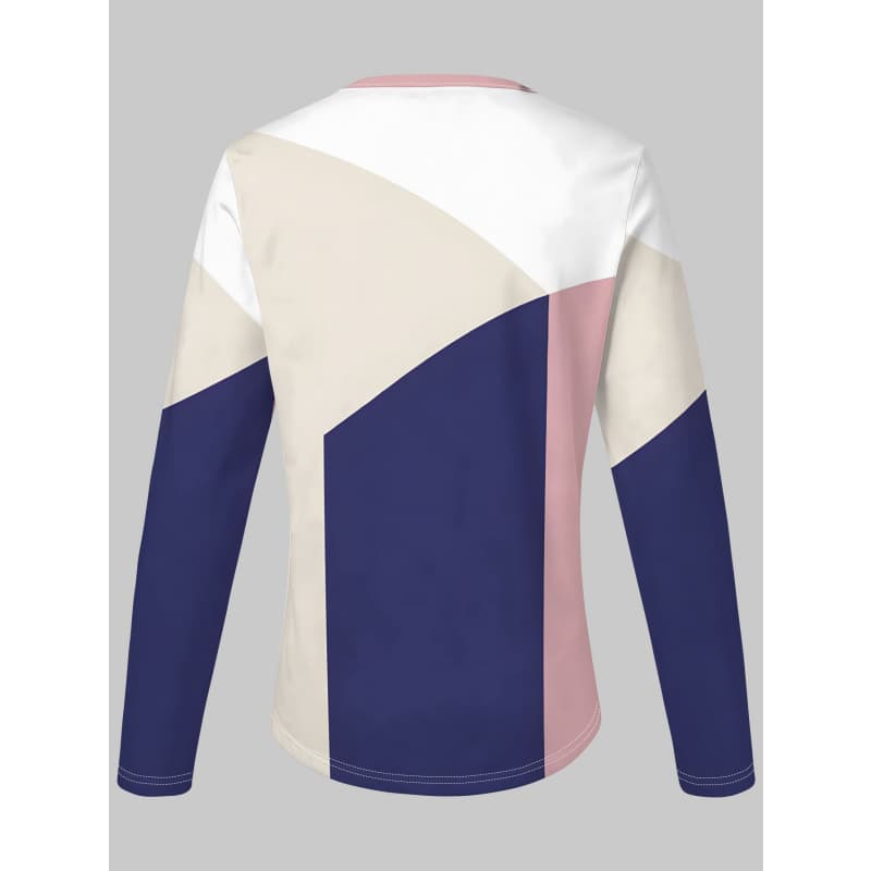 Tricou cu fermoar și imprimeu creativ pentru femei, cu mânecă lungă, respirabil, moale și confortabil, potrivit pentru purtare casual pe tot parcursul anului