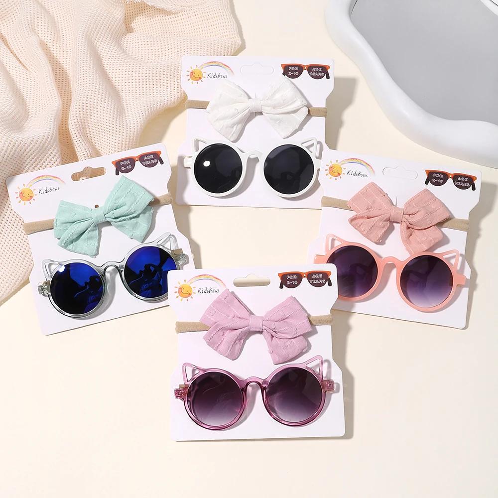4Pack/Lot Baby Hairpins Summer Sunglasses Set Lovely Kids Hair Clips Summer Colorful Sunshade Glasses Girls Hair Accessories Quality