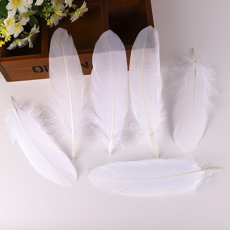 50Pcsdiy Goose Feather Hard Big Floating Feathers Wedding Children Handmade Decorative Materials Dream Catcher Feathers