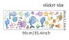 Umely Wall Stickers for Height Glass Sea Wallpaper Stickers Kids' Rooms, Chart, Animals, Giraffe, Creatures, Nursery, Jellyfish, Kindergarten, Boys,