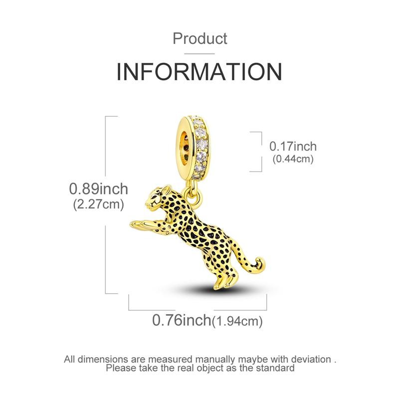 Golden Sunflower Leopard Poodle Charms Beads Fit Bracelet Nacklace Jewelry Diy Gifts For Women