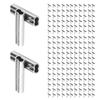 200pcs Fishing Double Crimp Sleeves Kit Crack Proof Copper Crimping Loop Sleeves Tube Connector