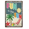 Summer Beach Decor Vintage Metal Tin Signs Plaque Metal Plate Retro Posters Wall Art Decor Seaside