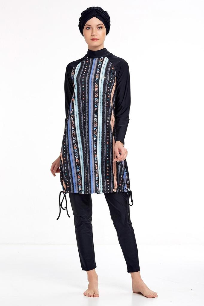 Muslimischer bescheidener islamischer Burkini-Strand-Schwimmanzug für Damen, Bademode, Hijab, Strandmode, Badeanzug 