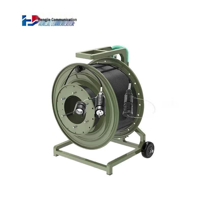 500M Single-Mode Dual-Core Tactical Outdoor Fiber Optic Cable with Reel