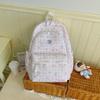 Schoolbag New Japanese Retro Plaid Schoolbag Junior High School Girl Cute Girl Student Backpack Large Capacity Lightweight Backpack