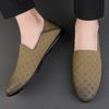 Daily Loafers Shoes Men Genuine Leather Soft Sole Solid Color Lightweight Breathable Classic Business Casual Men Shoes