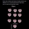 10pcs Natural Heart Shaped Cute Rose Quartz Natural Palm True Gem Set Spiritual Energy Balance