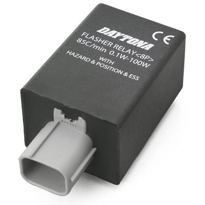 Daytona 17575 Motorcycle Turn Signal Relay, LED Compatible, Honda 8 Pin (0.1W - 100W) Hazard + Position + ESS Compatible