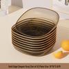 Elegant Transparent Vinegar and Snack Dish - Food Grade Plastic Plate for Dipping Sauces
