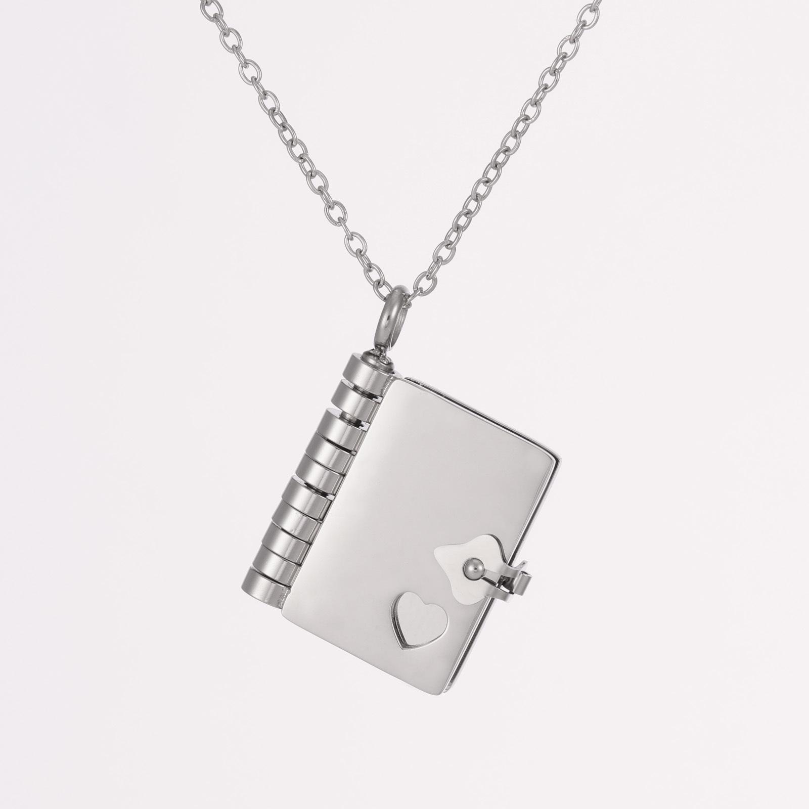 2025 Spring/Summer New Arrival: Titanium Steel Love Letter Necklace with Openable Pendant - Personalized Couple Style