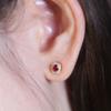 Shining  Inlaid Red Gemstone Crystal Square Earrings For Women New In Exquisite Stud Earings Fashion Party Jewelry