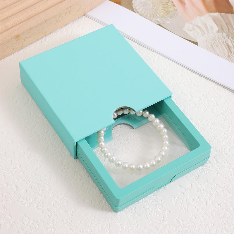Transparente schwebende Display-Boxen Elastische PE-Folie Schmuckverpackungsbox Schmuck Halskette Ring Dichtungs-Antioxidans Sammlerstück Aufbewahrungsbox 10 Stück