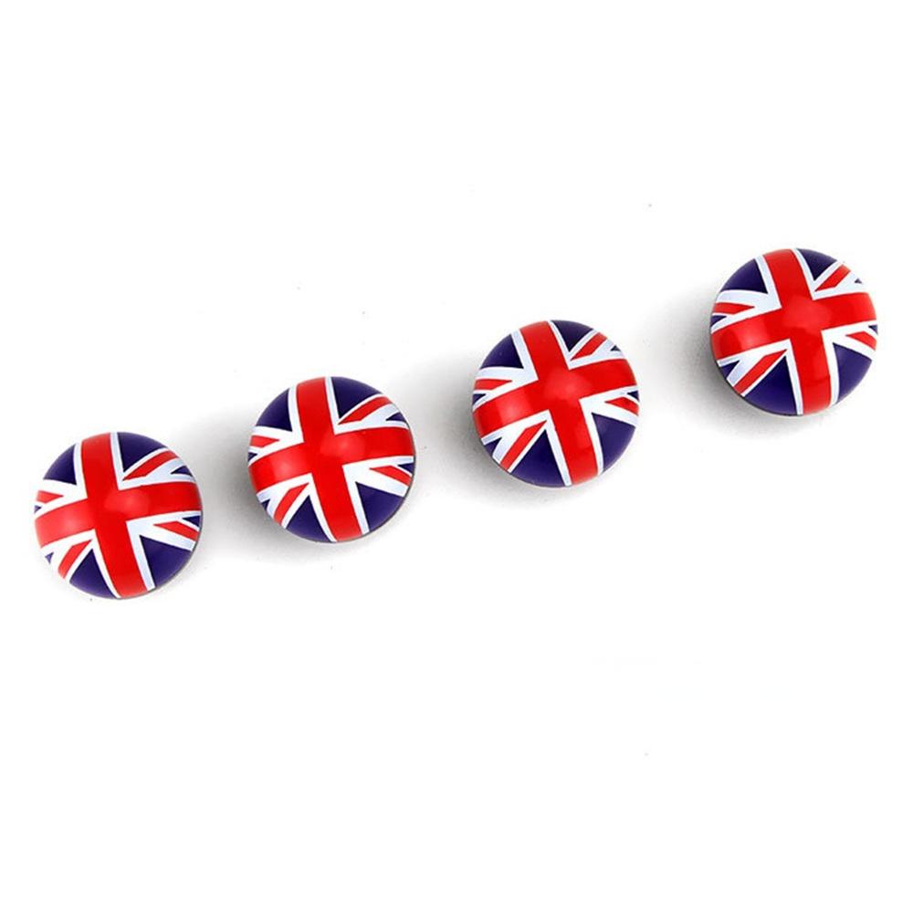 4pcs England British Flag Car Round Wheel Tire Ball Air Stem Valve Cap Covers