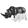 Ceramic Crafts Simulation Animal Sculpture Rhino White Rhino Ceramic Ornaments Animal Figures Home Decoration Accessories