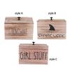 Wooden Household Storage Box Jewelry Box Bathroom Essentials Wooden Cotton