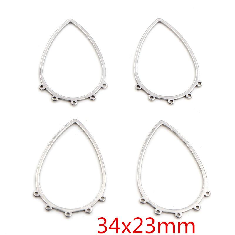 10pcs/lot 316 Stainless Steel Charms Geometry Metal Stamping Blanks DIY Porous Connector Pendant Necklace Earring Accessories
