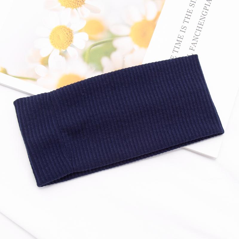 Women Solid Color Yoga Knitted Headband Cotton Wide Turban Twisted Knotted Headwrap Fashion Girls Hairband Hair Accessories