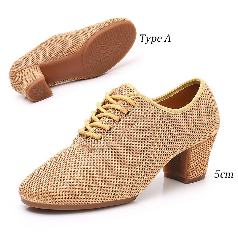 Mesh Dance Shoes Latin Samba Shoe for Women's Ballroom Modern Tango Jazz  Practise Shoes