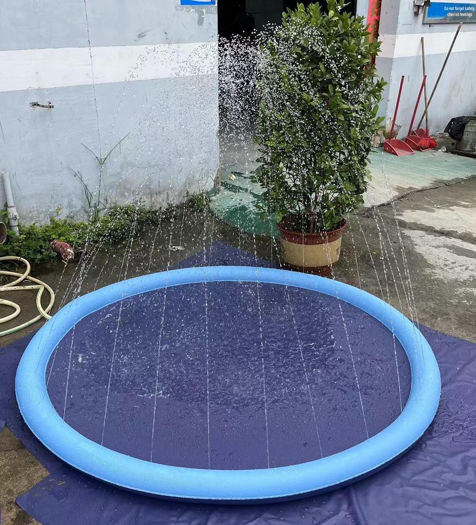 PVC Letter Dolphin Sprinkler Pad for Kids & Pets - Outdoor Water Play Mat