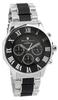 [Salvatore Marra] Wristwatch, Chronograph, 10 ATM Water Resistant, Business, Formal, Italian Brand, Limited Edition, Men's, SM15104 (Silver X Black)