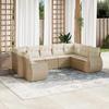 VidaXL Garden Lounge Set with Cushions 9 Pcs, Patio Sofas, Patio Furniture Set, Outdoor Furniture, Beige 3254135