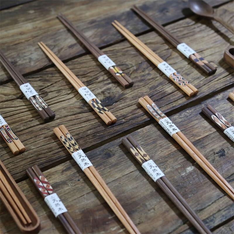 Beijiejie Japanese Style Black Walnut Chopsticks Set