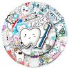 50 Sheets Protect Teeth Cartoon Stickers For Kids Students Graffiti Laptop Stationery Luggage Cute Sticker Dental Clinic Gifts